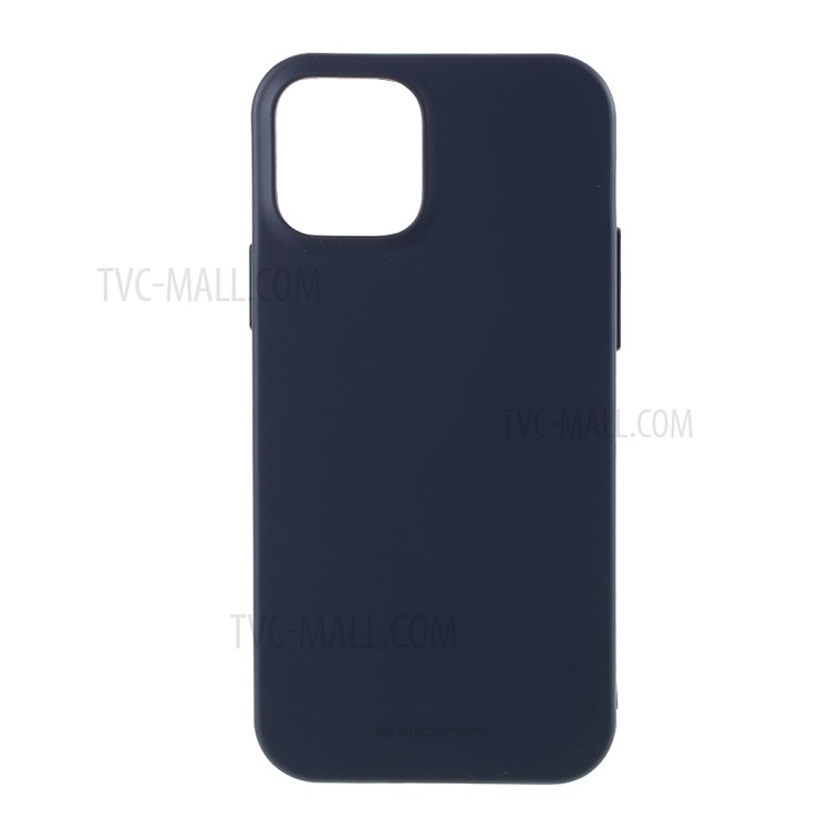 MERCURY GOOSPERY Matte TPU Mobile Phone Shell Protective Covering for iPhone 12 Pro/12 - Dark Blue-1