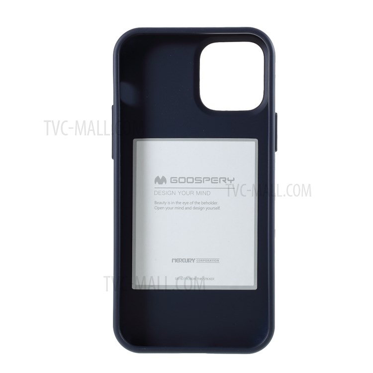 MERCURY GOOSPERY Matte TPU Mobile Phone Shell Protective Covering for iPhone 12 Pro/12 - Dark Blue-3