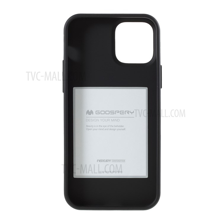 Mercury Goospery Matte TPU Tpul Mobille Shel Shell Protective Couvre Pour Iphone 12 Pro Max 6,7 Pouces - le Noir