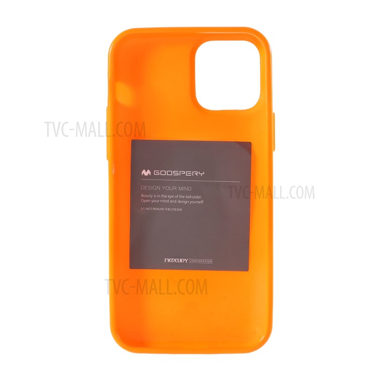 MERCURY GOOSPERY Glitter Powder TPU Cell Phone Cover for iPhone 12 Pro/12 - Orange-3