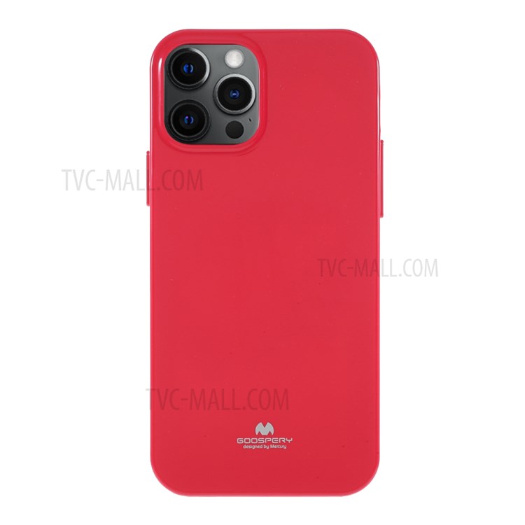 MERCURY GOOSPERY Glitter Powder TPU Cell Phone Cover for iPhone 12 Pro Max 6.7-inch - Watermelon Red-1
