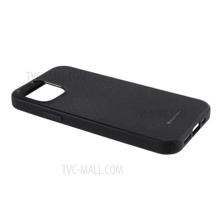 MERCURY GOOSPERY Style Lux Textured TPU Cover for iPhone 12 Pro / iPhone 12 Max 6.1-inch - Black-5