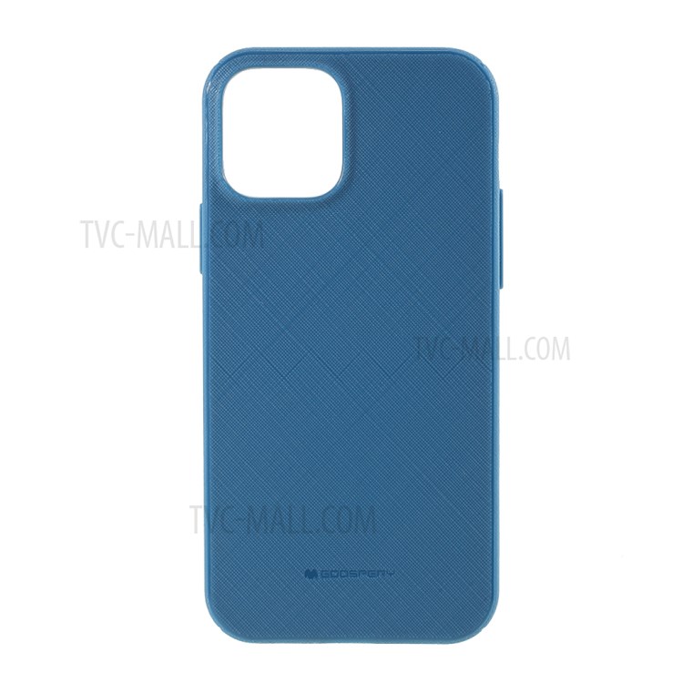 MERCURY GOOSPERY Style Lux Textured TPU Cover for iPhone 12 Pro/12 - Blue-1