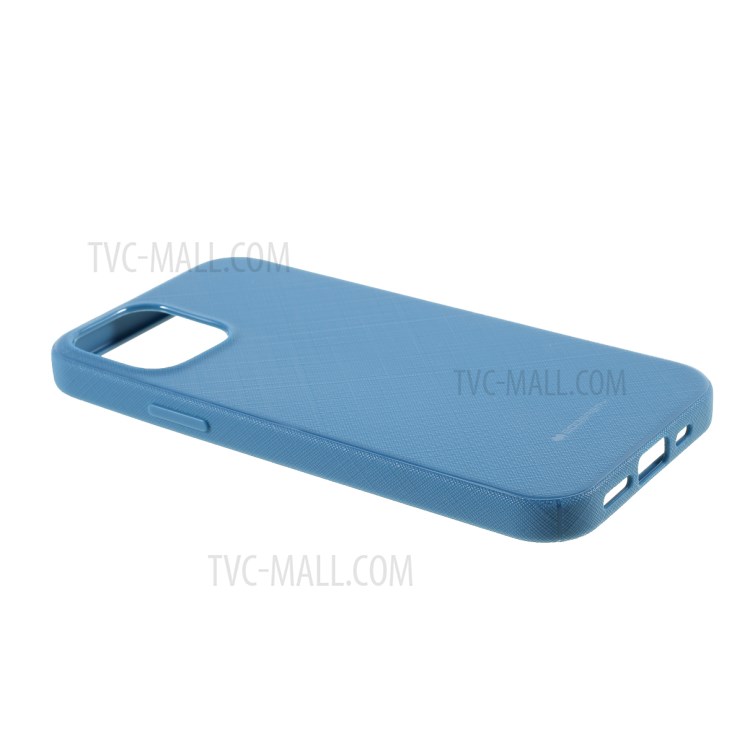 MERCURY GOOSPERY Style Lux Textured TPU Cover for iPhone 12 Pro/12 - Blue-5