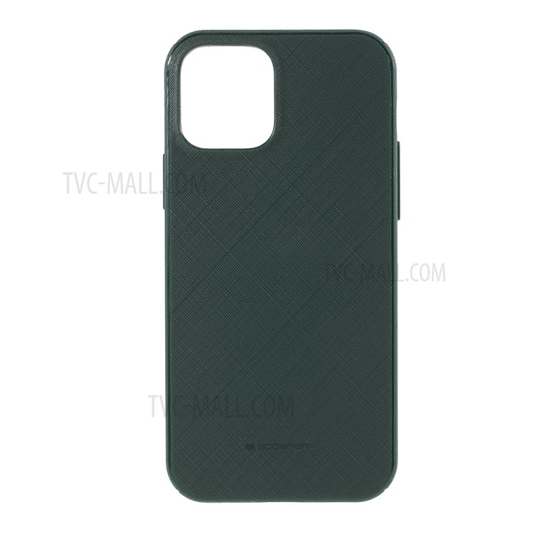 MERCURY GOOSPERY Style Lux Textured TPU Cover for iPhone 12 Pro/12 - Dark Green-1