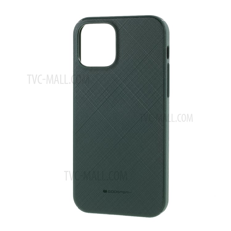 MERCURY GOOSPERY Style Lux Textured TPU Cover for iPhone 12 Pro/12 - Dark Green-2