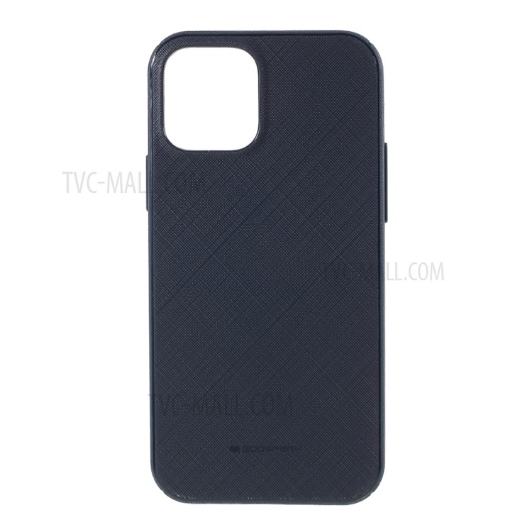 MERCURY GOOSPERY Style Lux Textured TPU Cover for iPhone 12 Pro Max 6.7-inch - Dark Blue-1