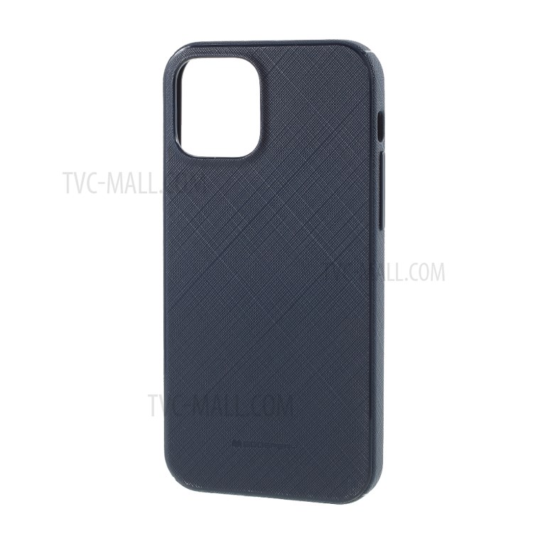 MERCURY GOOSPERY Style Lux Textured TPU Cover for iPhone 12 Pro Max 6.7-inch - Dark Blue-2