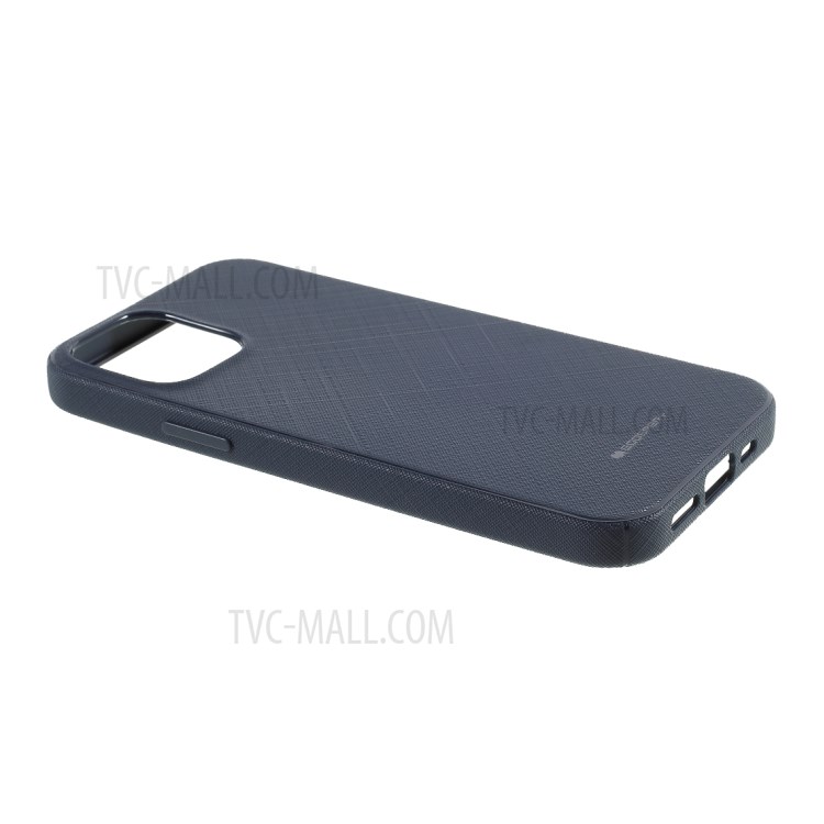 MERCURY GOOSPERY Style Lux Textured TPU Cover for iPhone 12 Pro Max 6.7-inch - Dark Blue-5