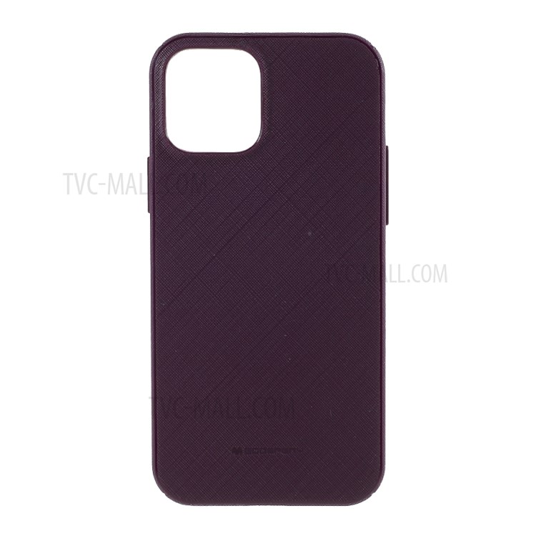MERCURY GOOSPERY Style Lux Textured TPU Cover for iPhone 12 Pro Max 6.7-inch - Purple-1