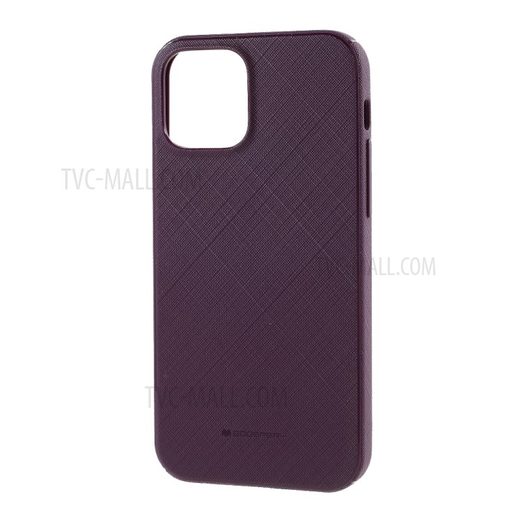 MERCURY GOOSPERY Style Lux Textured TPU Cover for iPhone 12 Pro Max 6.7-inch - Purple-2