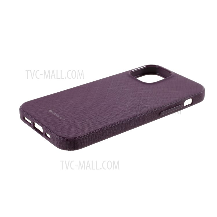 MERCURY GOOSPERY Style Lux Textured TPU Cover for iPhone 12 Pro Max 6.7-inch - Purple-4