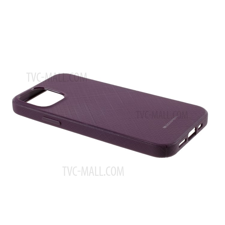 MERCURY GOOSPERY Style Lux Textured TPU Cover for iPhone 12 Pro Max 6.7-inch - Purple-5
