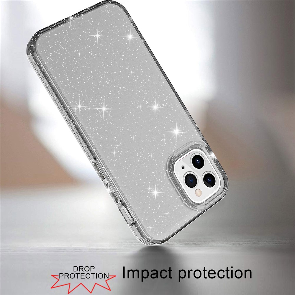 Thicken Protection Flash Powder TPU Case for iPhone 12 5.4 inch - Grey-4