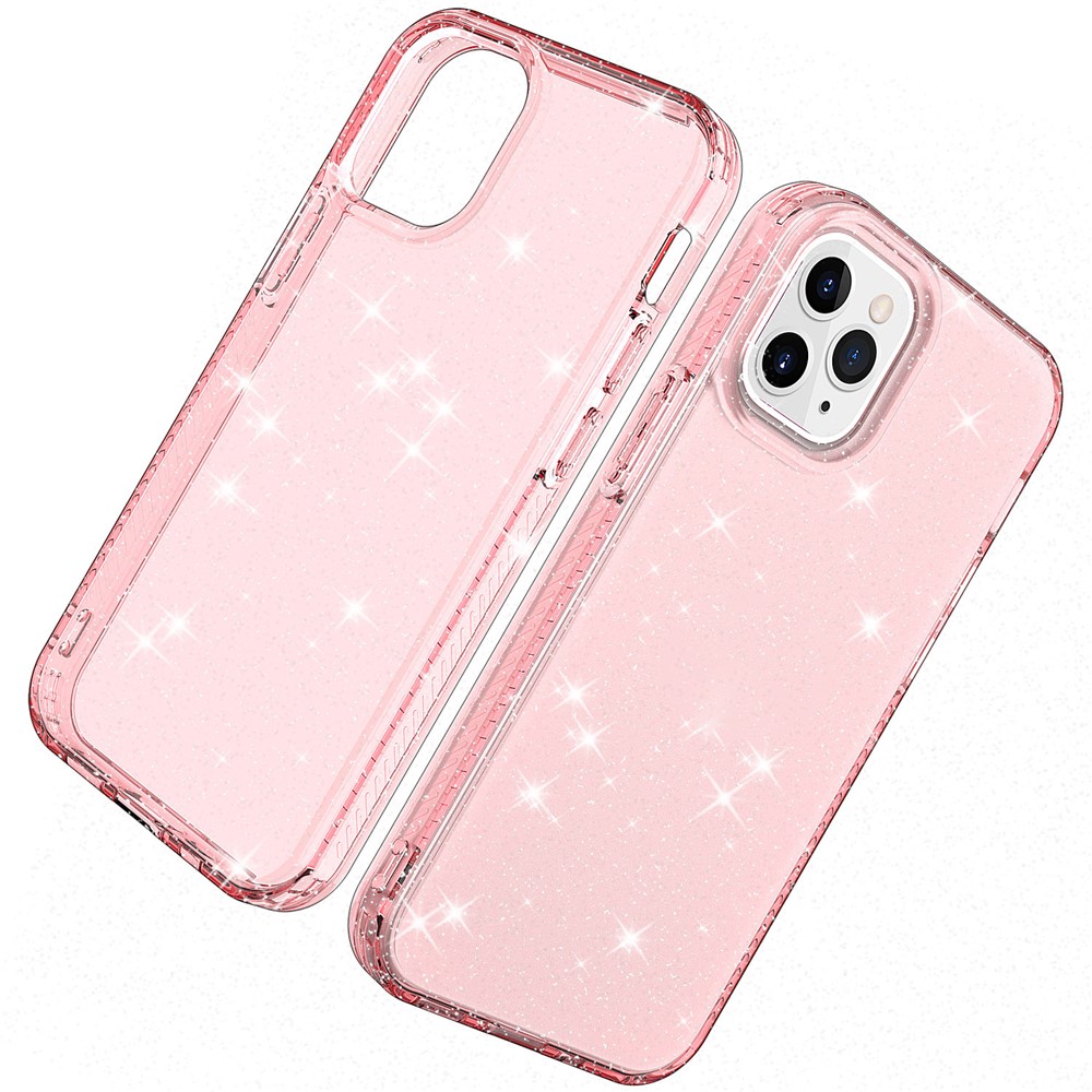 Thicken Protection Flash Powder TPU Case for iPhone 12 mini - Pink-2