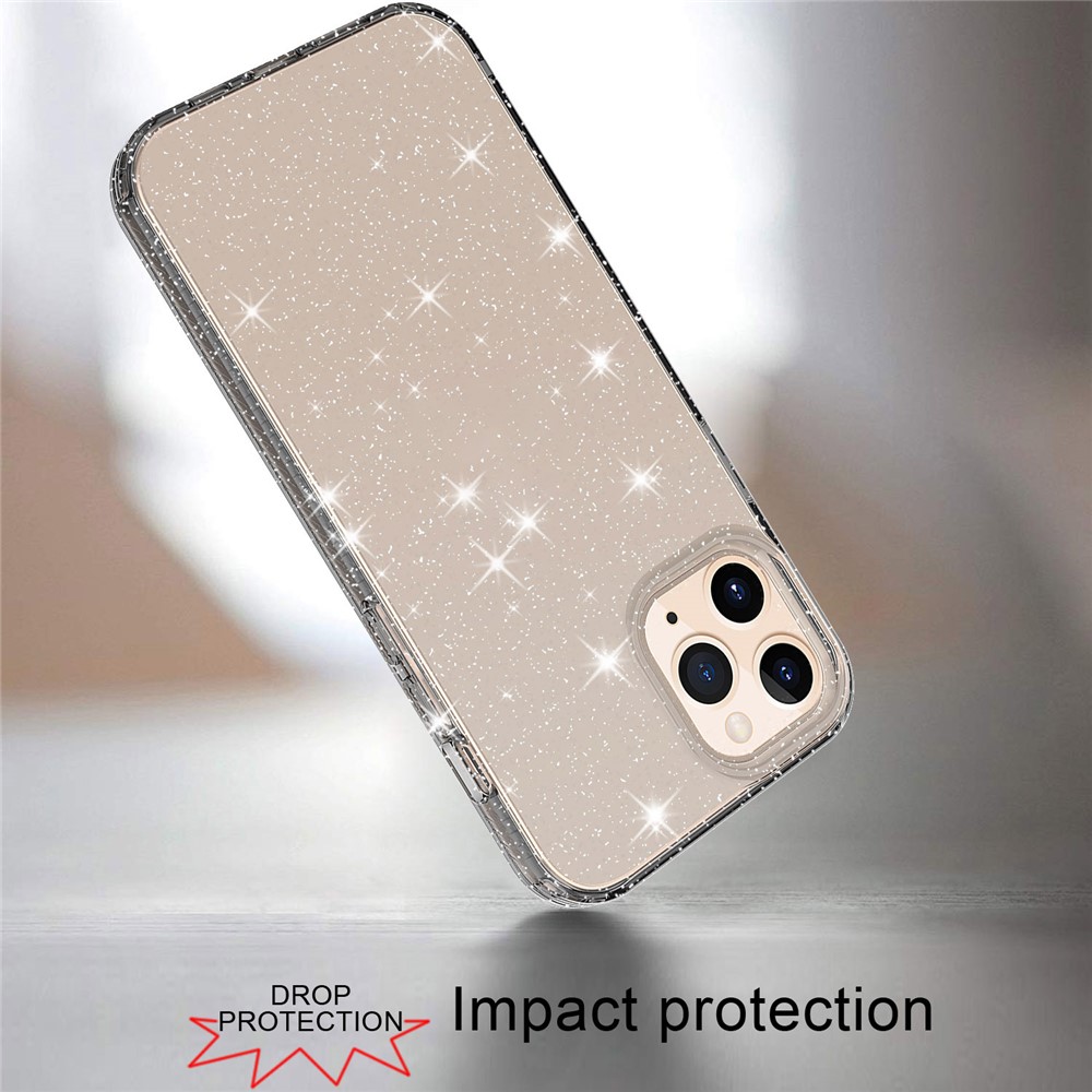 Thicken Protection Flash Powder TPU Case for iPhone 12 Pro Max 6.7 inch - Grey-3