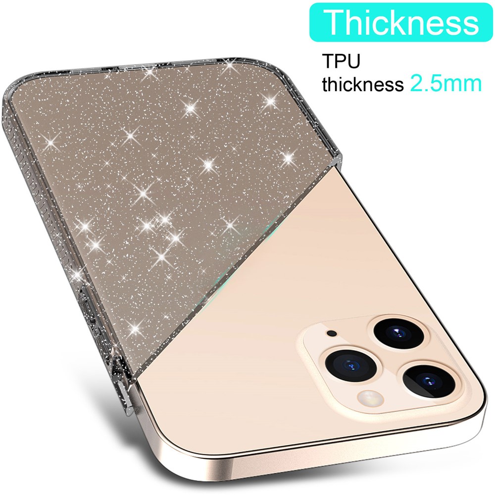 Thicken Protection Flash Powder TPU Case for iPhone 12 Pro Max 6.7 inch - Grey-4