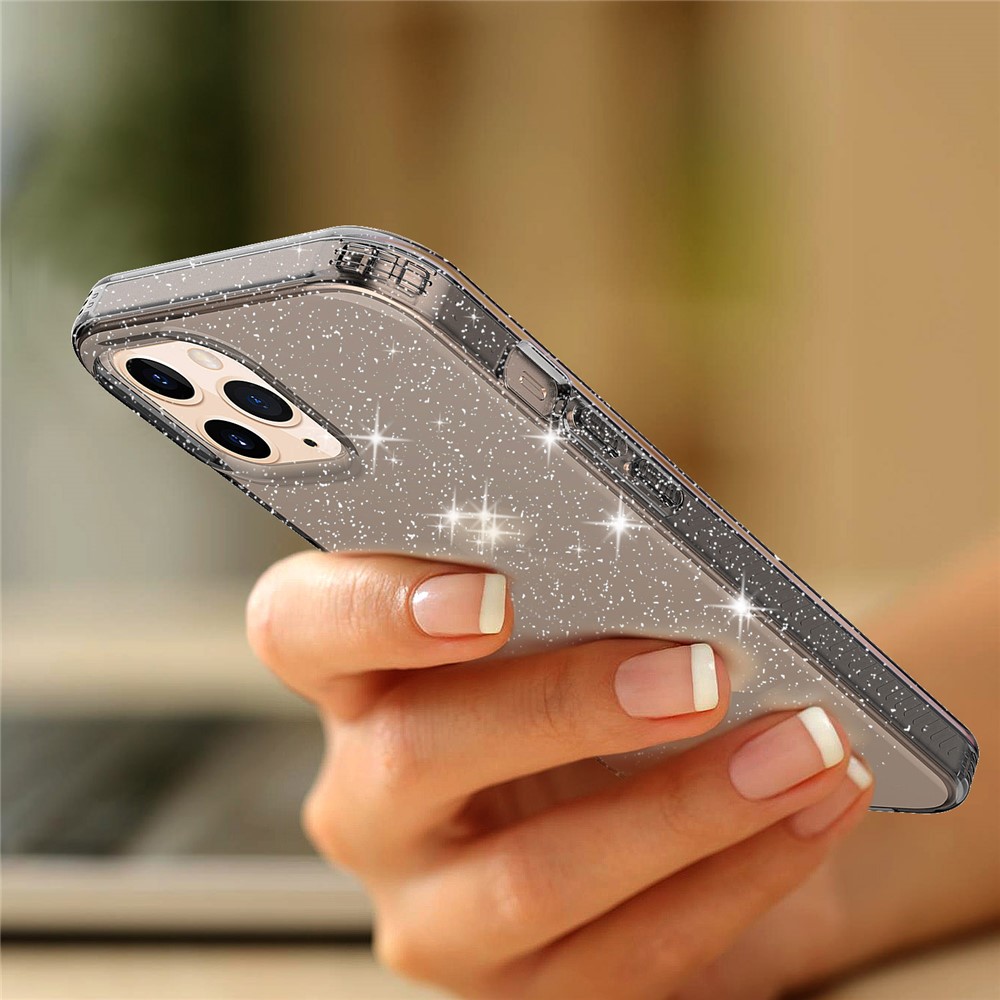 Thicken Protection Flash Powder TPU Case for iPhone 12 Pro Max 6.7 inch - Grey-5