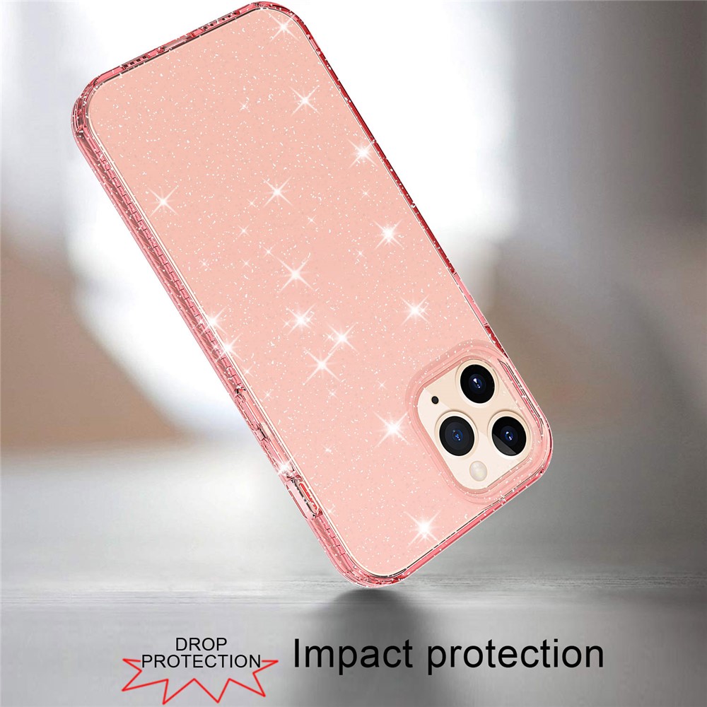 Thicken Protection Flash Powder TPU Case for iPhone 12 Pro Max 6.7 inch - Pink-3