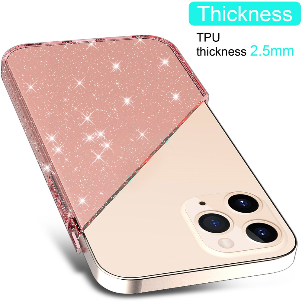 Thicken Protection Flash Powder TPU Case for iPhone 12 Pro Max 6.7 inch - Pink-4
