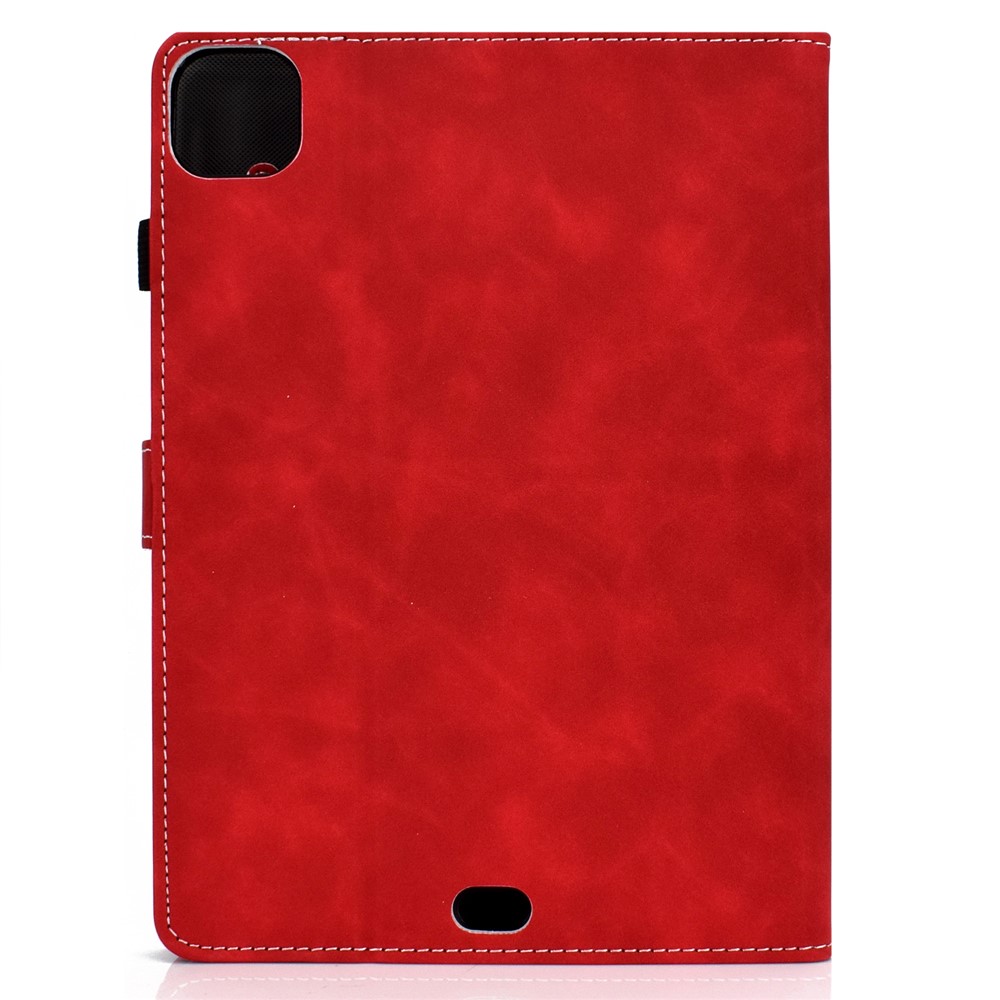 Comprimé En Cuir De Couleur Solide Coque De Protection Pour L'air IPAD (2020) - Rouge-3