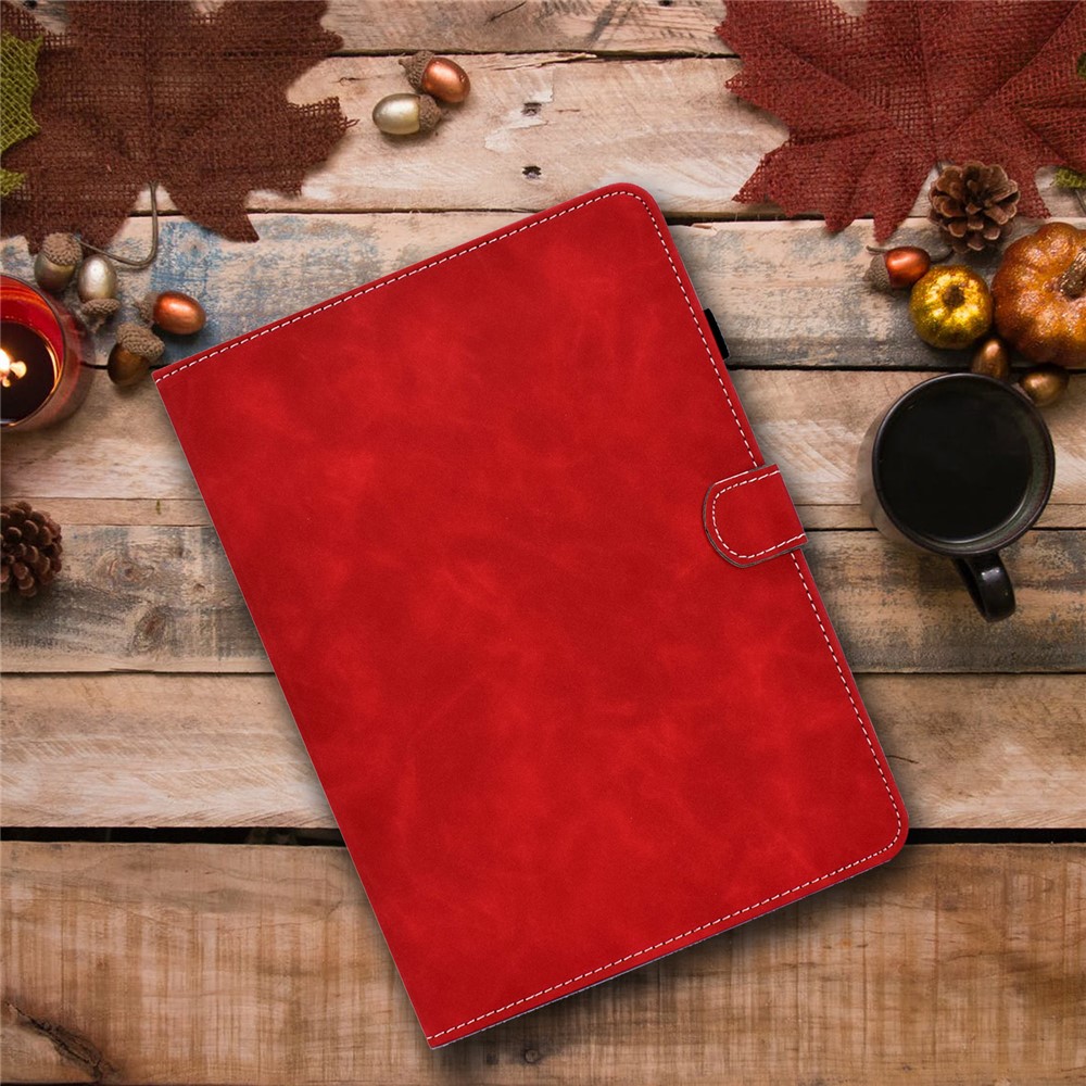 Comprimé En Cuir De Couleur Solide Coque De Protection Pour L'air IPAD (2020) - Rouge-9