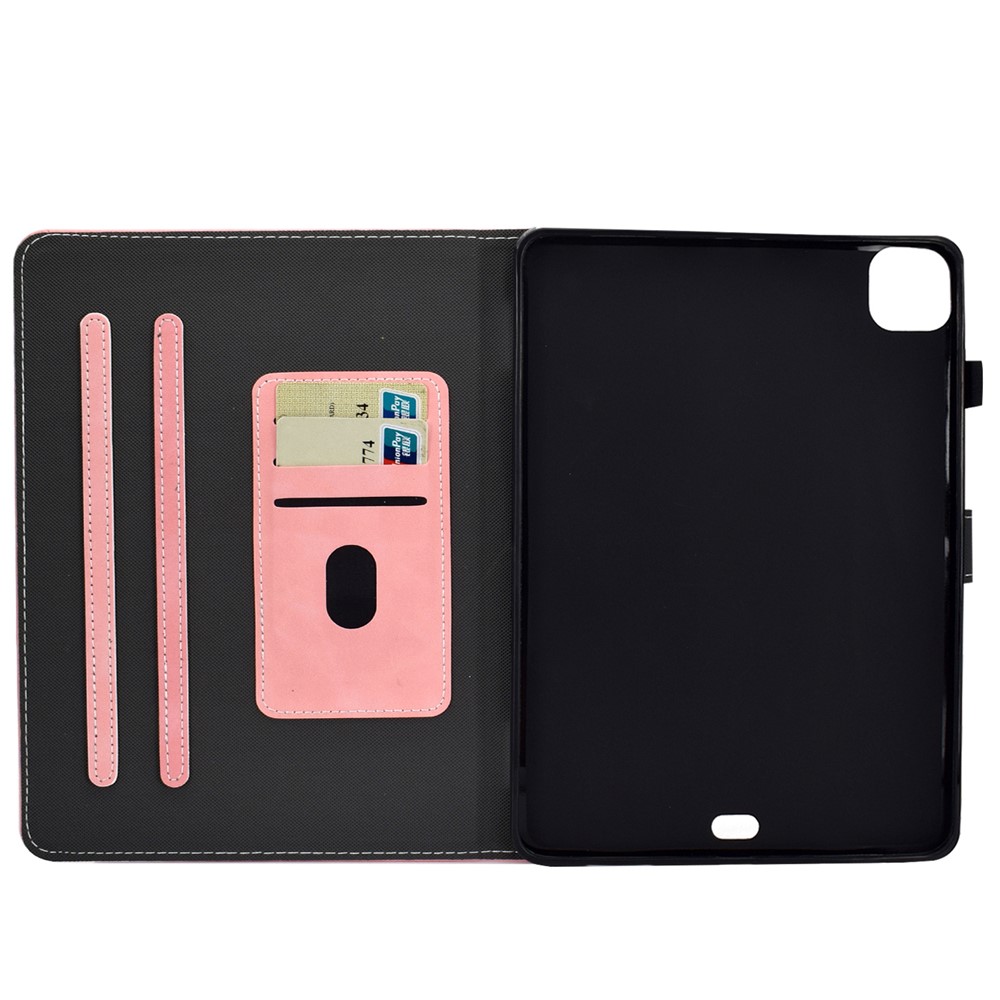 Shell de Protection de Tablette en Cuir de Couleur Unie Pour Ipad Pro 11 Pouces (2021) / Air (2020) / Air (2022) - Rose-8