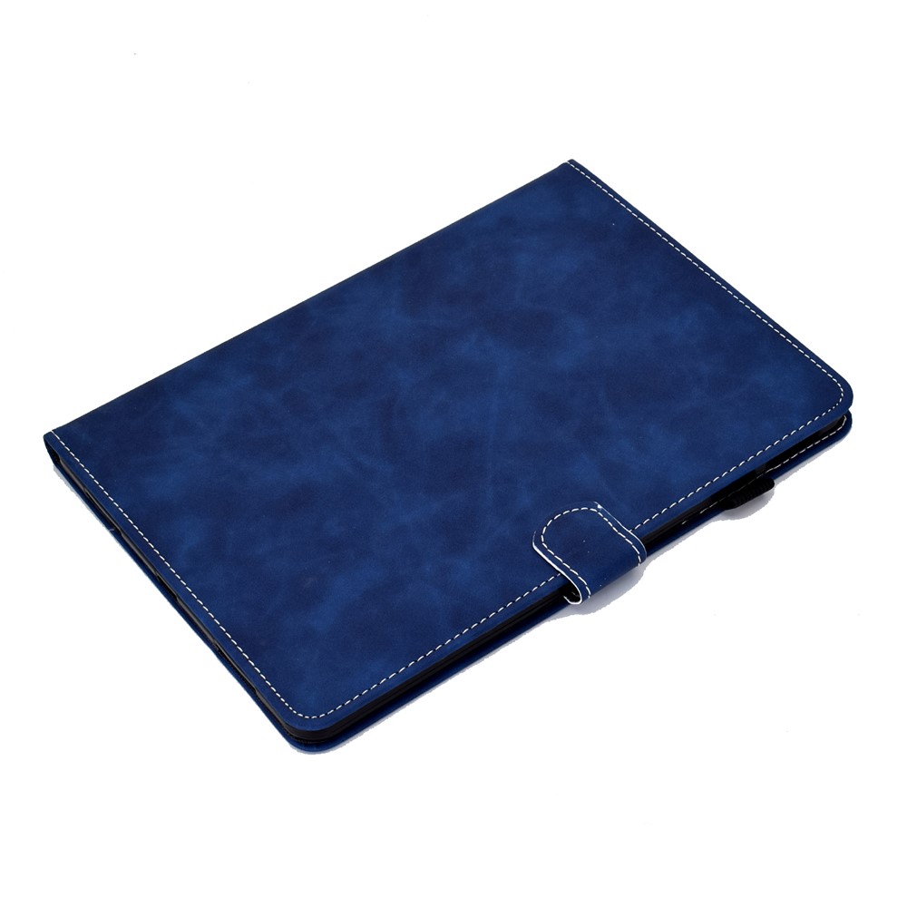 Shell de Protection de Tablette en Cuir de Couleur Unie Pour Ipad Pro 11 Pouces (2021) / Air (2020) / Air (2022) - Bleu-6