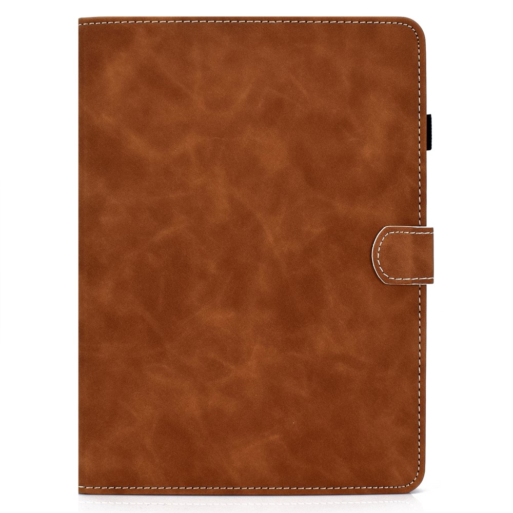 Solid Color Leather Tablet Protective Shell for iPad Air (2020) - Brown-2