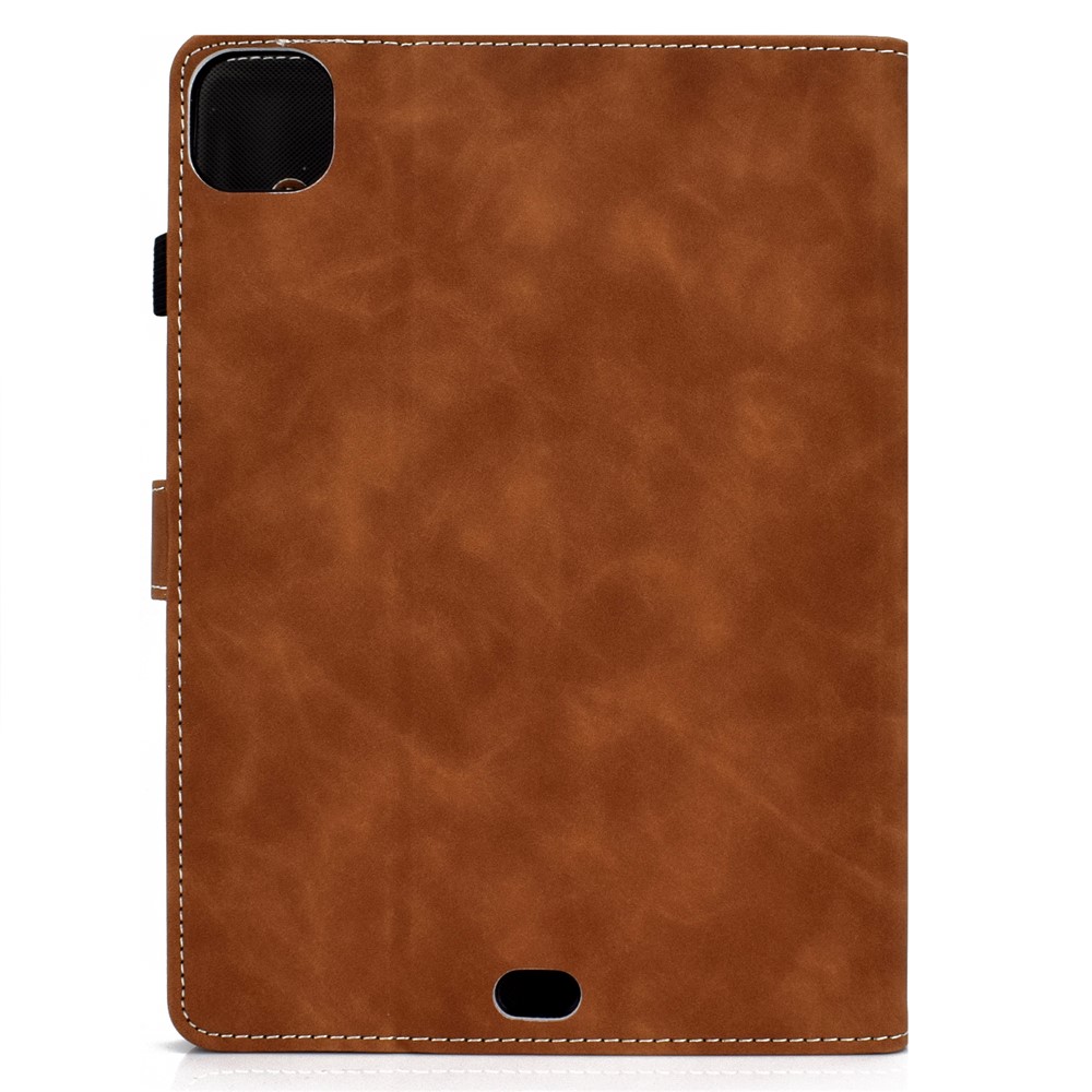 Solid Color Leather Tablet Protective Shell for iPad Air (2020) - Brown-3
