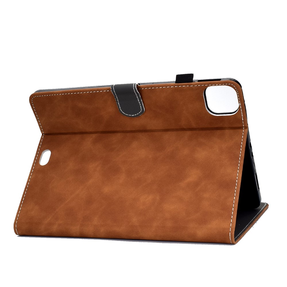 Solid Color Leather Tablet Protective Shell for iPad Air (2020) - Brown-5