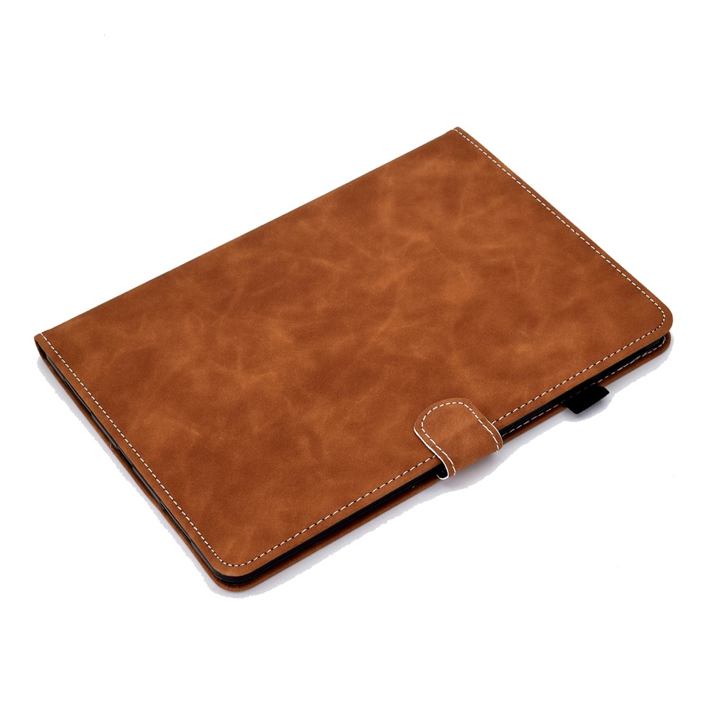 Solid Color Leather Tablet Protective Shell for iPad Air (2020) - Brown-6