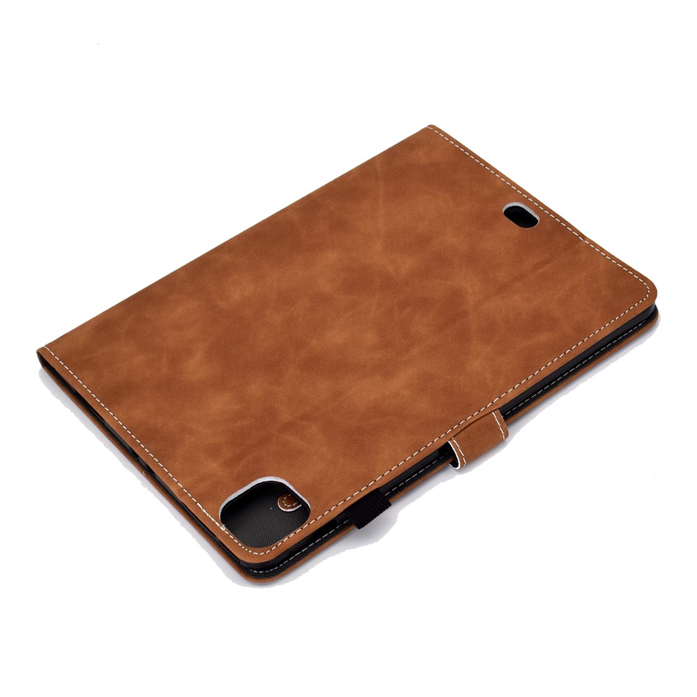 Solid Color Leather Tablet Protective Shell for iPad Air (2020) - Brown-7