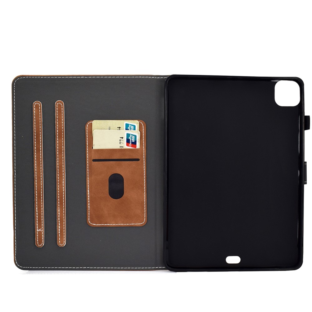 Solid Color Leather Tablet Protective Shell for iPad Air (2020) - Brown-8