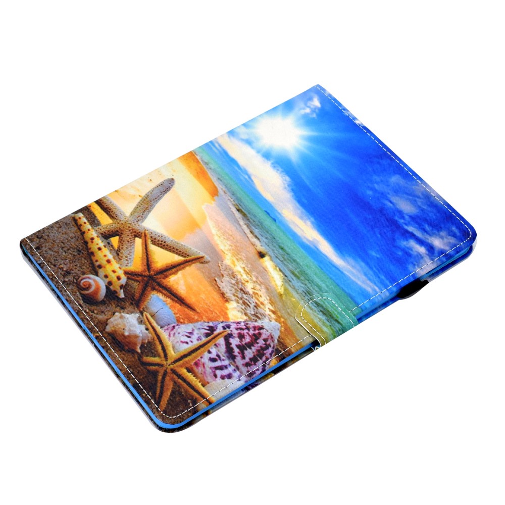 Pattern Printing Leather Card Holder Tablet Shell for iPad Air 4 10.8 inch (2020) - Starfish-5