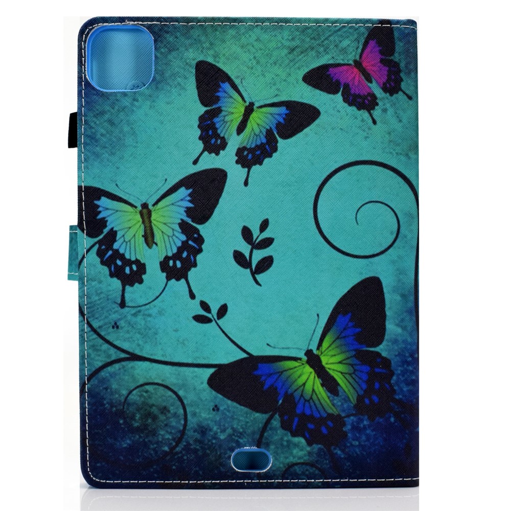 Pattern Printing Leather Card Holder Tablet Shell for iPad Air (2020) - Butterfly-3