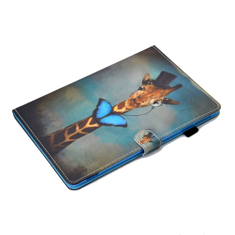 Pattern Printing Leather Card Holder Tablet Shell for iPad Air (2020) - Giraffe-5