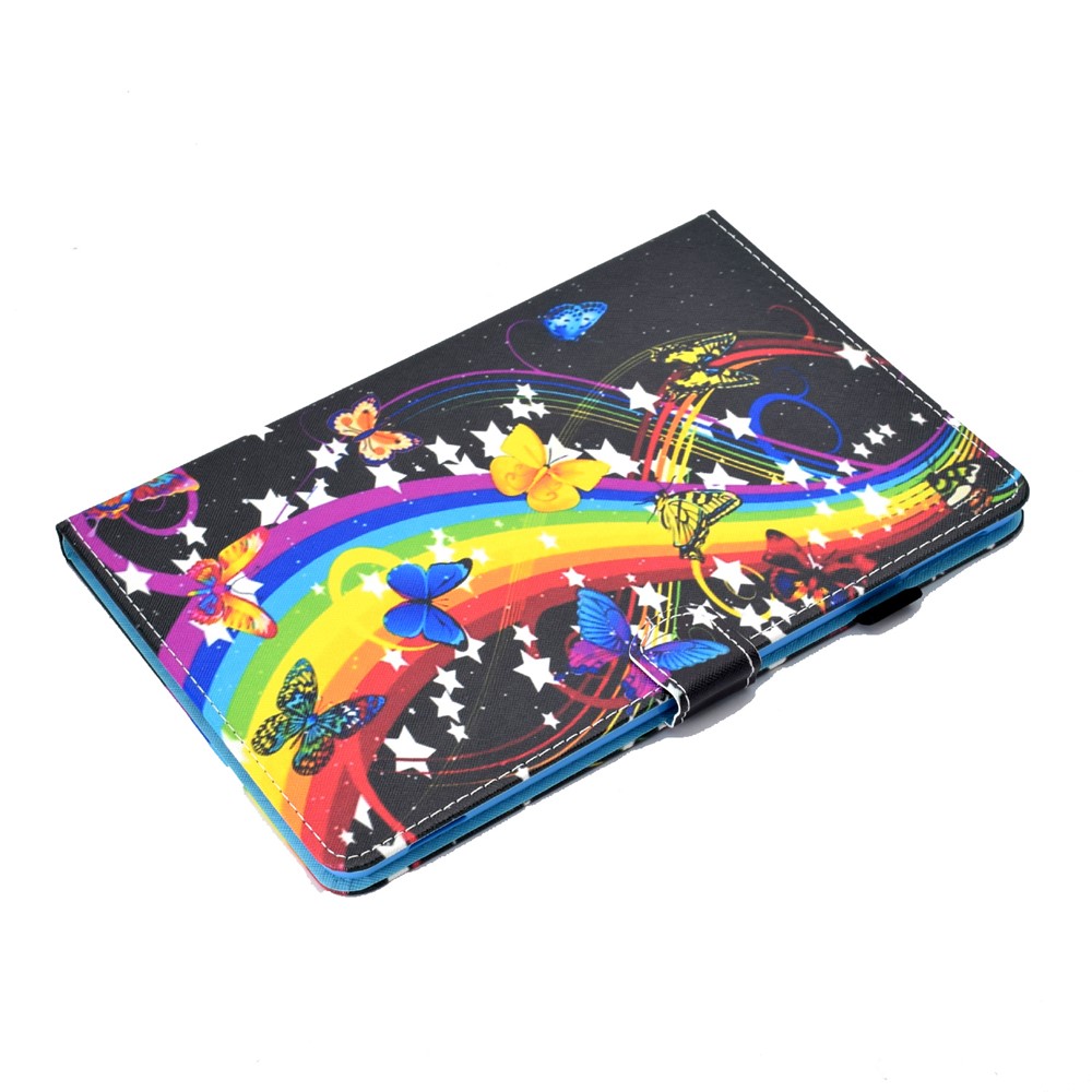 Pattern Printing Leather Card Holder Tablet Shell for iPad Air (2020) - Rainbow and Butterfly-5