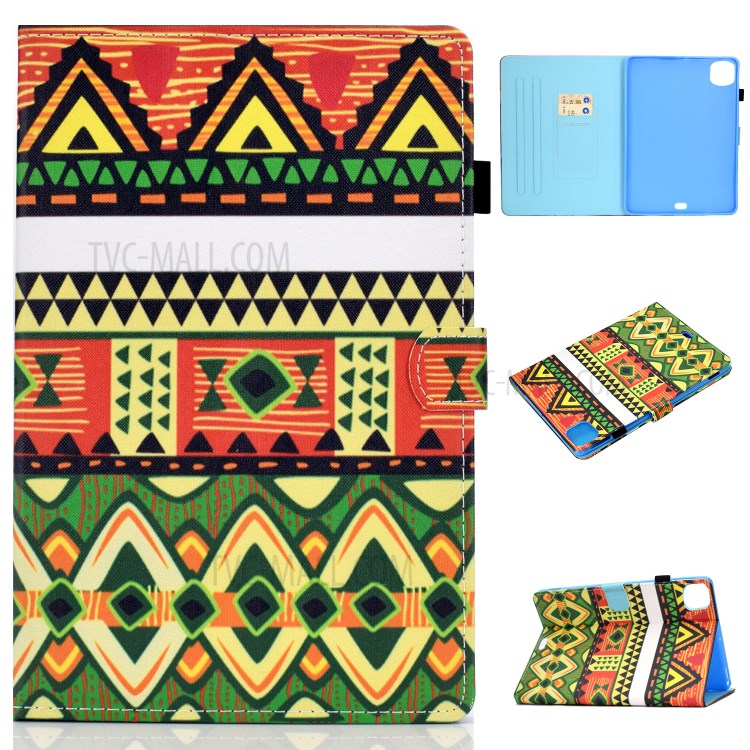Pattern Printing Leather Card Holder Tablet Shell for iPad Air (2020) - Geometric Patterns-1