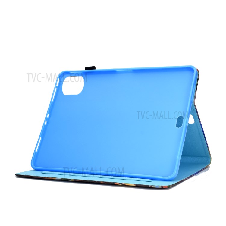 Pattern Printing Leather Card Holder Tablet Shell for iPad Air (2020) - Monkey with Headsets-10