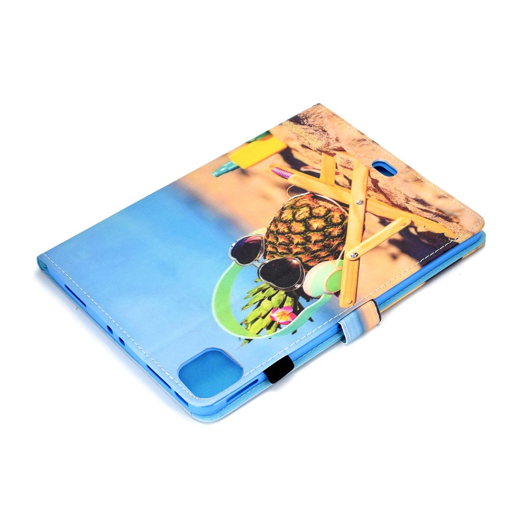 Pattern Printing Leather Card Holder Tablet Shell for iPad Air (2020) - Cool Pineapple-6