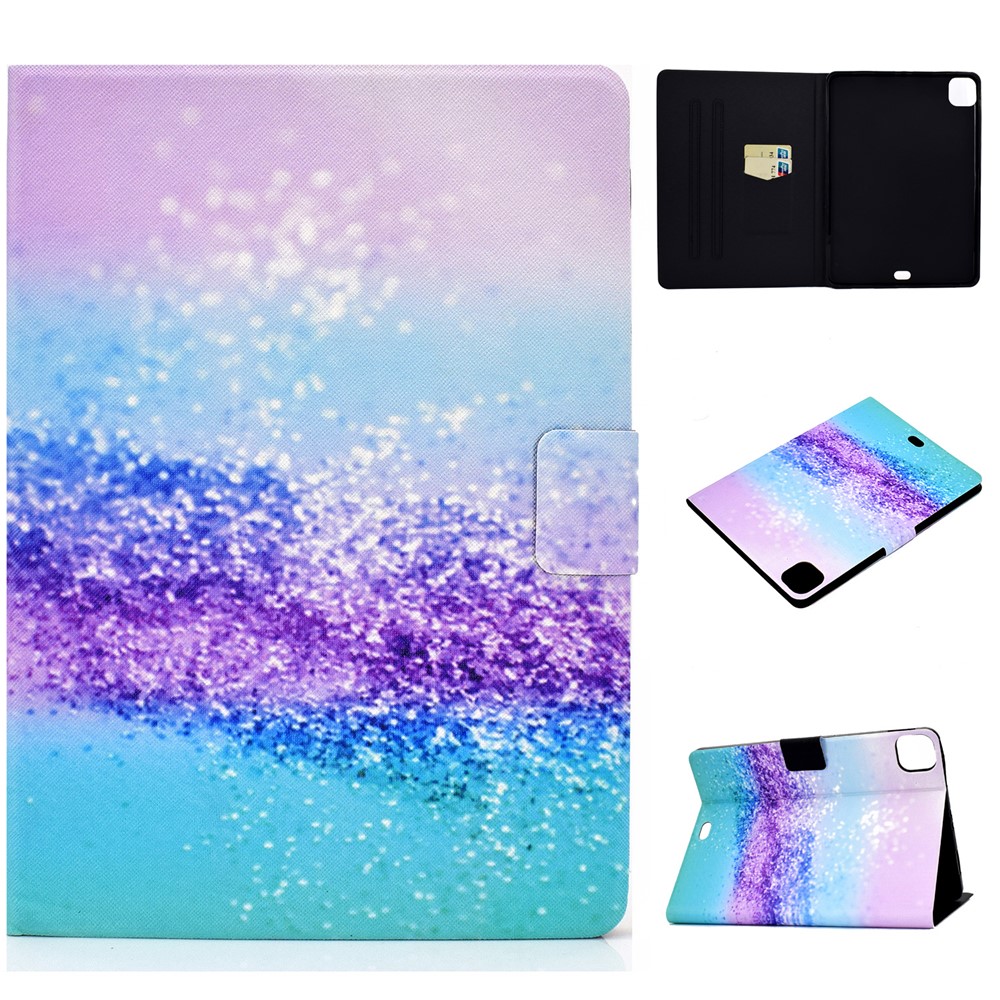 Pattern Printing Leather Stand Tablet Case for iPad Air 4 10.8 inch (2020) - Glittery Powder-1