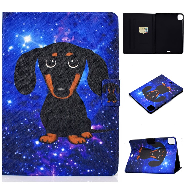 Pattern Printing Leather Stand Tablet Case for iPad Air (2020) - Cute Dog-1