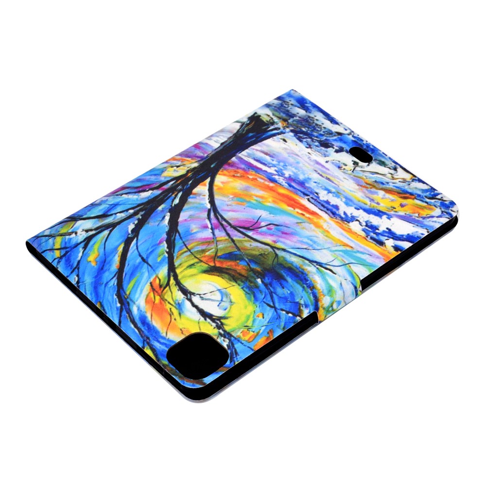 Pattern Printing Leather Stand Tablet Case for iPad Air (2020) - Tree-6