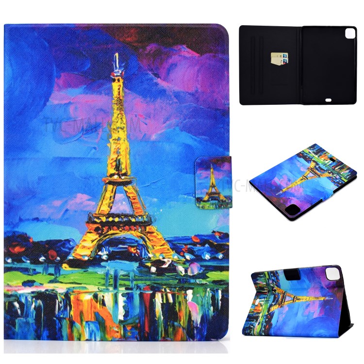 Pattern Printing Leather Stand Tablet Case for iPad Air (2020) - Tower-1