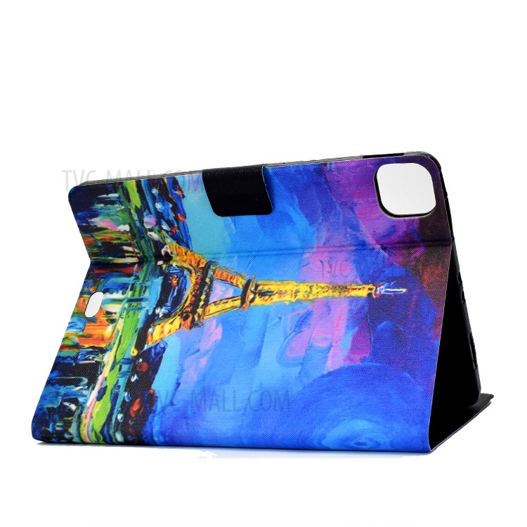 Pattern Printing Leather Stand Tablet Case for iPad Air (2020) - Tower-4