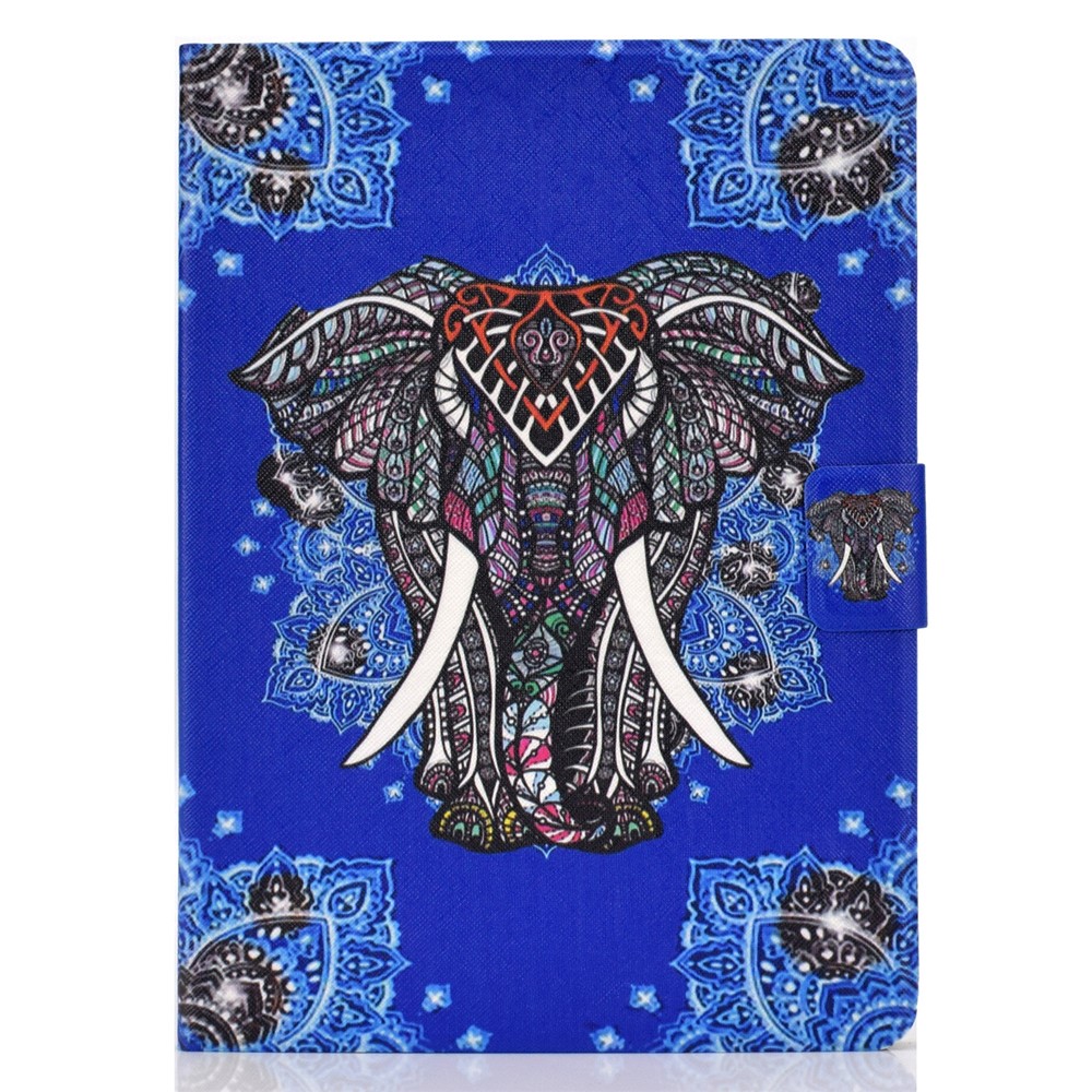 Pattern Printing Leather Stand Tablet Case for iPad Air (2020) - Elephant-2