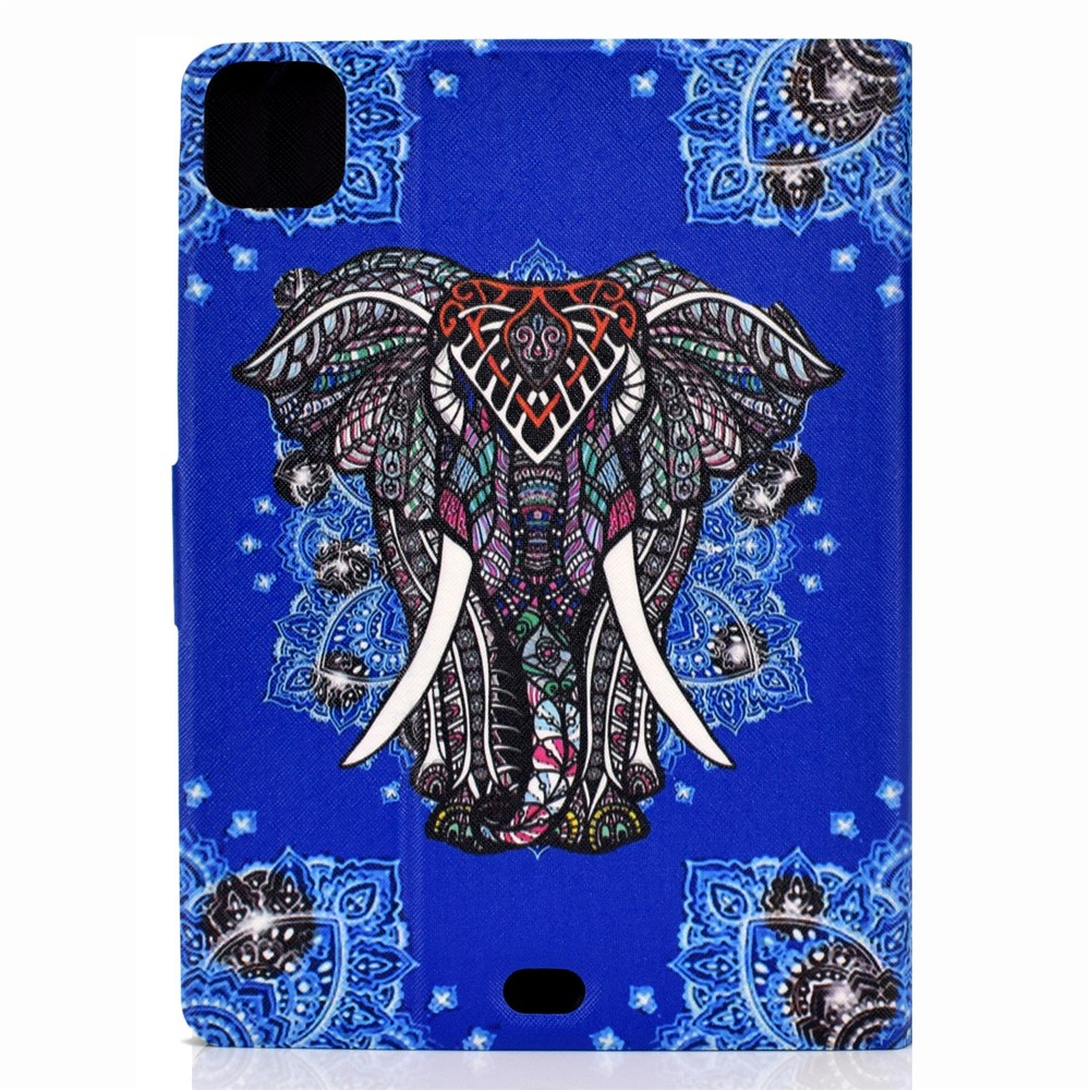 Pattern Printing Leather Stand Tablet Case for iPad Air (2020) - Elephant-3