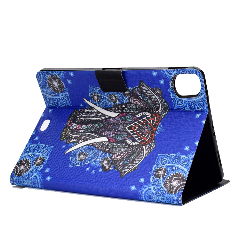 Pattern Printing Leather Stand Tablet Case for iPad Air (2020) - Elephant-4