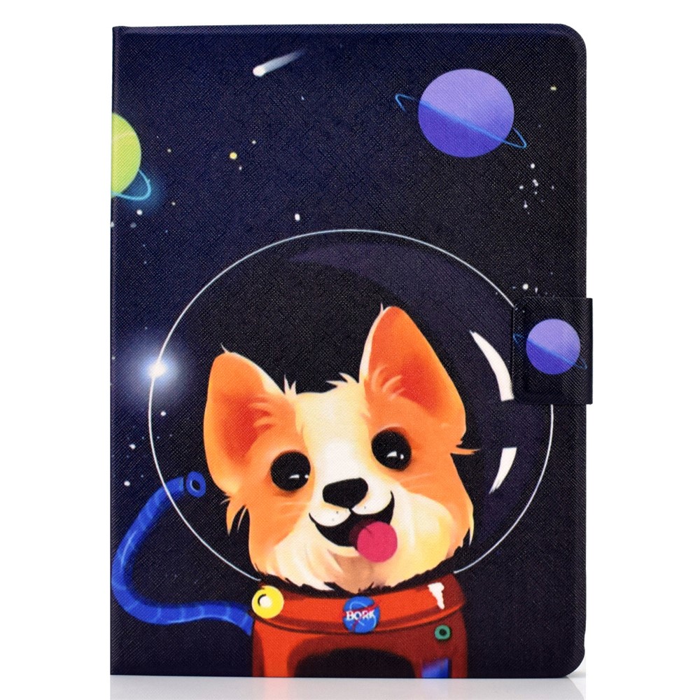 Pattern Printing Leather Stand Tablet Case for iPad Air (2020) - Aerospace Dog-2